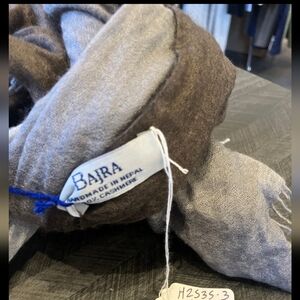 Gray and Brown Cashmere Scarf